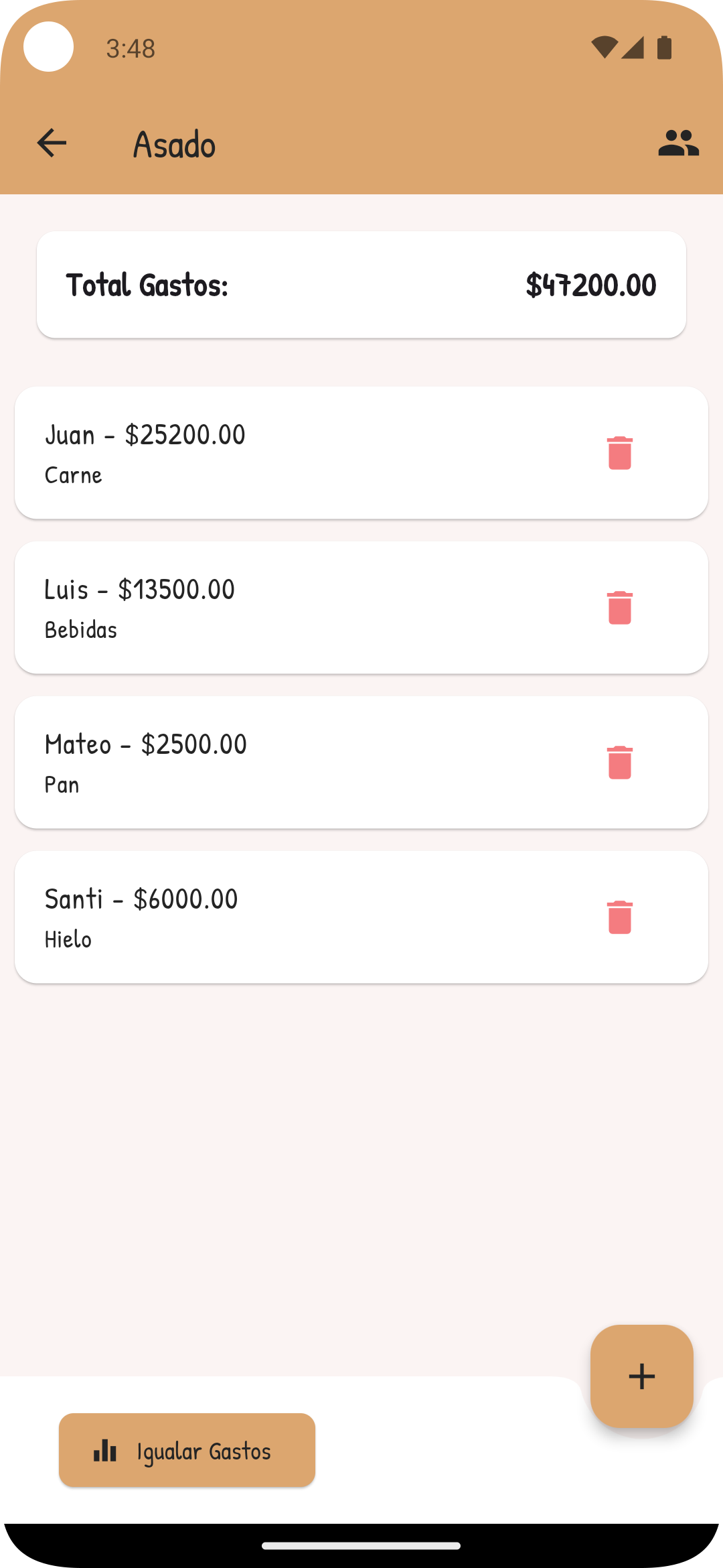 Pantalla principal de La Vaquita